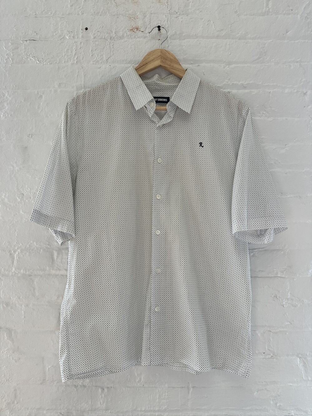Raf Simons Polka Dot Short Sleeve Button Up Shirt